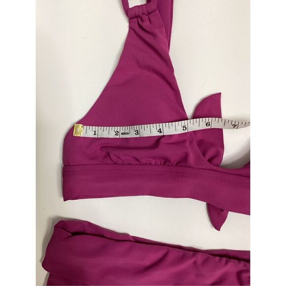 New. Robin Piccone fuchsia high waist bikini. XS. Retails $210 - Picture 11 of 15